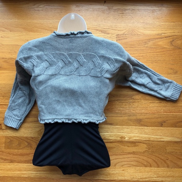 Bloch Grey Dance Shrug Cropped Cardigan Sweater - Picture 2 of 7